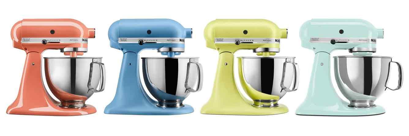 Blog - KitchenAid Mixer Color Comparisons of Blues, Silvers