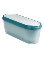 image shows Tovolo 1.5Qt. Glide-A-Scoop Ice Cream Tub | Marine Blue against a blank, white background