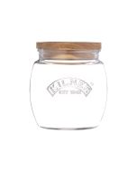 Kilner Universal Push Top Glass Storage Jar with Wooden Lid 