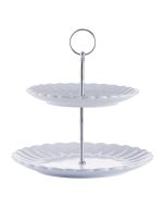 Price & Kensington Luxe Two-Tier Cake Stand | White 