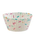 Trudeau White Confetti Silicone Muffin Cups - Set of 12 