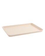 image shows Trudeau Resistall 10" x 15" Baking Sheet | Beige against a blank, white background