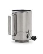 RSVP Stainless Steel Hand Crank Flour Sifter (5 Cup)
