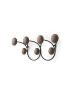 Umbra Dotsy 7 Hook Mount | Black & Walnut