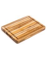 TeakHaus by Proteak Edge Grain Cutting/Serving Board w/Hand Grip + Juice Canal (Rectangle) | 16" x 12" x 1.5"