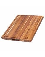 Edge Grain Cutting Board with Hand Grip + Juice Canal | TeakHaus by ProTeak