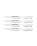 Wusthof Gourmet 4-Piece Steak Knife Set | White Handles