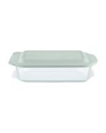 Pyrex Baker with Sage Lid | 7" x 11"