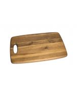 image shows Lipper International Acacia Cutting Board with Cut Out Handle | Large against a blank, white background