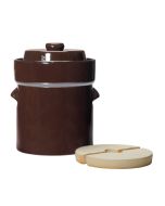 Roots & Harvest Fermentation Crock Set with Lid & Weights | 5 Quarts