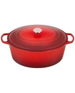 Le Creuset 15.5 Qt. Oval Signature Dutch Oven with Stainless Steel Knob | Cerise/Cherry Red
