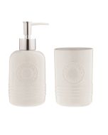 Typhoon Living Collection Soap Dispenser & Tumbler Set | Cream