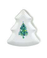Fiesta® Tree Plate | Blue Christmas Tree (White)
