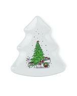 Fiesta® Tree Plate | Christmas Whimsy - Santa's Sleigh (White)