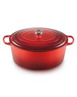 Le Creuset 15.5 Qt. Oval Signature Dutch Oven with Stainless Steel Knob | Cerise/Cherry Red