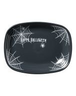 Fiesta® 11.75" Rectangular Platter | Happy Halloween Spider Web