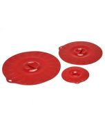 Norpro Silicone Universal Suction lids - Red - 3 Piece Set