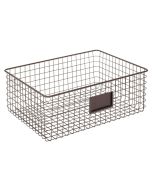 mDesign Omaha 16" Wire Basket (Bronze)