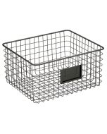 mDesign Omaha 10" Tall Storage Basket (Matte Black)