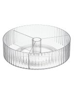 mDesign 11.5" Fluted Divided Lazy Susan Spinner