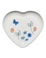 image shows Fiesta® 9" Heart Plate | Breezy Floral against a blank, white background