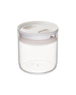 Click Clack 0.6-Quart Round Pantry Canister | White