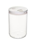 Click Clack 4.2-Quart Round Pantry Canister | White
