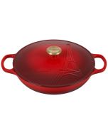 Le Creuset 3.5Qt Signature Braiser Eiffel Tower Collection | Cerise