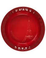 Le Creuset 9" Pie Dish Eiffel Tower Collection | Cerise