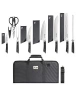 Cangshan Helena Black Series 9-Piece BBQ Knife Bag Set