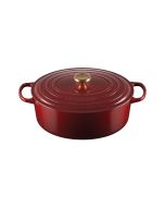 Le Creuset 8 Qt. Oval Signature Dutch Oven (Rhone) against a white background