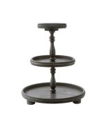 Tripar International 3-Tier Wooden Display Stand | Black