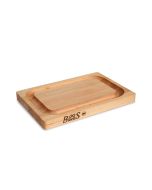 John Boos Chop-N-Slice Series Cutting Board with Groove (12" x 8" x 1") | Northern Hard Rock Maple