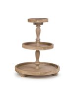 Tripar International 3-Tier Wooden Display Stand | Natural