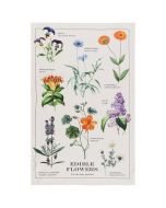 Now Designs 18" x 28" Printed Dishtowel | Edible Flowers
