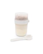 Yogurt or Salad on the Go Container on a blank white background
