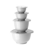 image shows Rosti Margrethe 4-piece Mixing Bowl (White) against a blank, white background