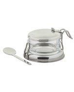 TableCraft 6 oz Condiment Jar Set with Spoon and Base