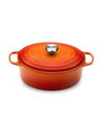 Le Creuset 2.75 Qt. Oval Signature Dutch Oven with Stainless Steel Knob | Flame Orange