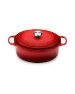 Le Creuset 2.75 Qt. Oval Signature Dutch Oven with Stainless Steel Knob | Cerise/Cherry Red