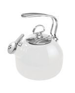 Chantal 1.8 Qt. Enamel-on-Steel Classic Series Teakettle in White