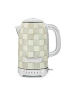 MacKenzie-Childs sterling check electric kettle against a white background
