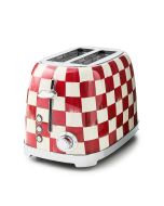 image shows MacKenzie-Childs Cherry Check 2-Slice Toaster against a blank, white background