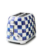 image shows MacKenzie-Childs Royal Check 2-Slice Toaster against a blank, white background