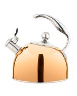 Viking 2.6 Quart Stainless Steel Whistling Kettle | Rose Gold