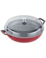 Staub 3.5 Qt. Braiser with Glass Lid (Cherry)