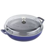 Staub 3.5 Qt. Braiser with Glass Lid | Dark Blue