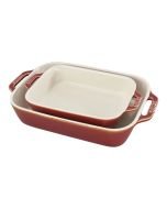 Staub 2pc Rectangular Baking Dish Set (Rustic Red) (40511-923)
