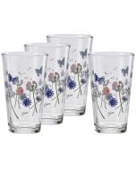 image shows Fiesta® 16oz Cooler Glasses (Set of 4) | Breezy Floral  against a blank, white background
