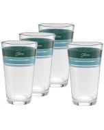 image shows Fiesta® 16oz Cooler Glasses (Set of 4) | Edgeline Aegean against a blank, white background